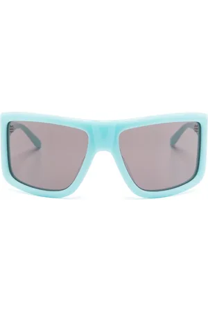 Courrèges Lunettes de soleil carrées à logo gravé