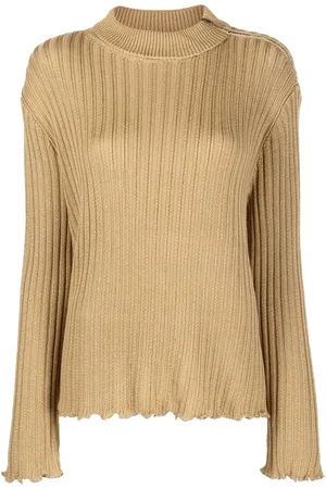 Maison Margiela Pull nervuré à col montant