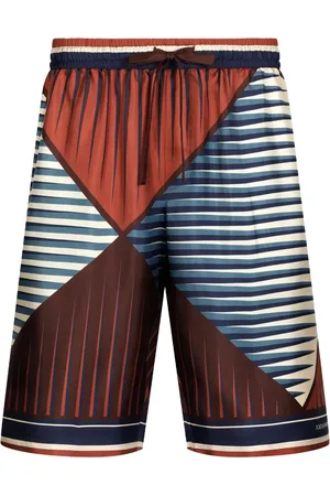 Dolce & Gabbana Short en soie à imprimé géométrique