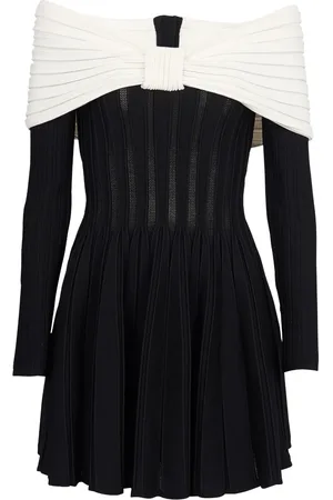 Balmain Robe courte à épaules dénudées