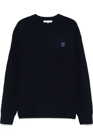 Maison Kitsuné Pull nervuré à patch Bold Fox Head