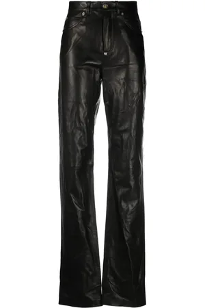 Philipp Plein Pantalon droit en peau d