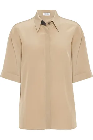 Brunello Cucinelli Chemise en crêpe de chine