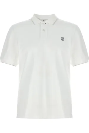 Brunello Cucinelli Polo à logo brodé