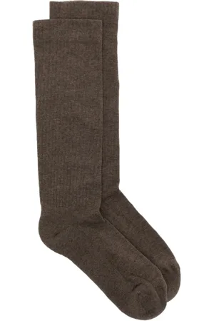 Rick Owens Chaussettes Luxor à logo intarsia