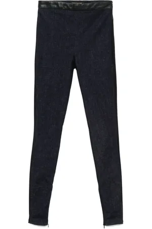 MITILIANE COUTURE Legging à empiècement en cuir