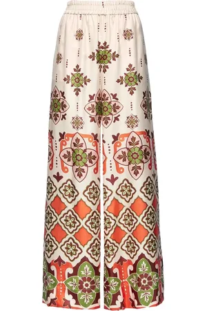 La DoubleJ Pantalon palazzo imprimé en soie