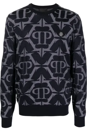 Philipp Plein Sweat Chrome en maille intarsia