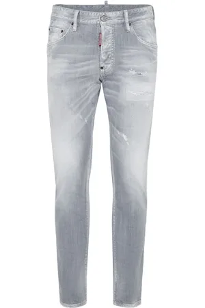 Dsquared2 Jean cigarette à effet délavé