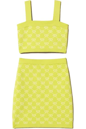 Twin-Set Ensemble jupe-haut à logo intarsia