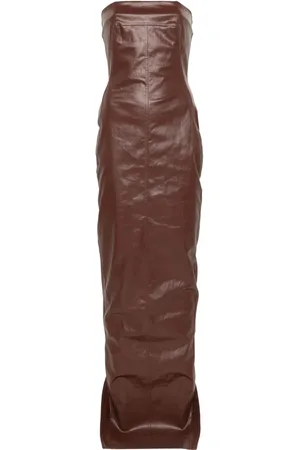 Rick Owens Robe longue en jean à encolure carrée