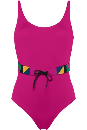 ERES Maillot de bain Damier à taille ceinturée