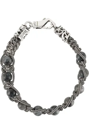 EMANUELE BICOCCHI Bracelet en chaine tressée orné de perles