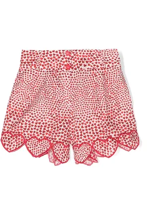 Stella McCartney Short en coton à motif cœurs