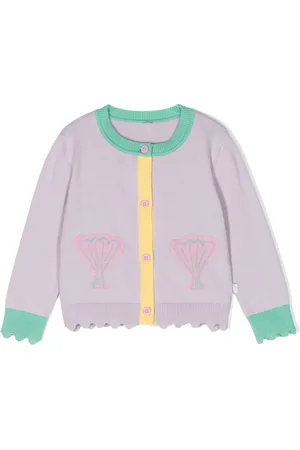 Stella McCartney Cardigan en coton à motif en intarsia