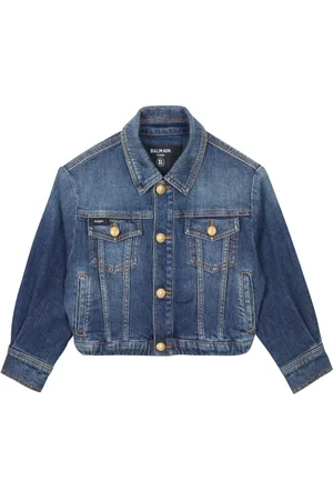 Balmain Veste en maille chenille à boutons embossés