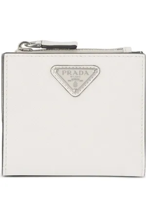 Prada Portefeuille en cuir à plaque logo