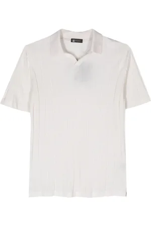 COLOMBO Polo en soie à col italien