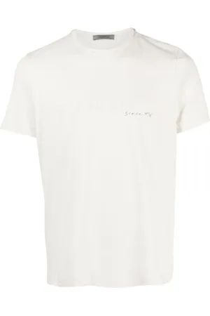 corneliani T-shirt à logo brodé