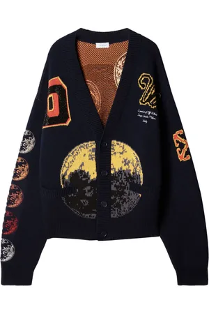 OFF-WHITE Cardigan Moon Phase en jacquard