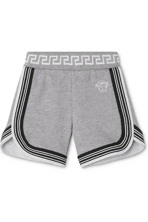 VERSACE Short en coton à imprimé Greca