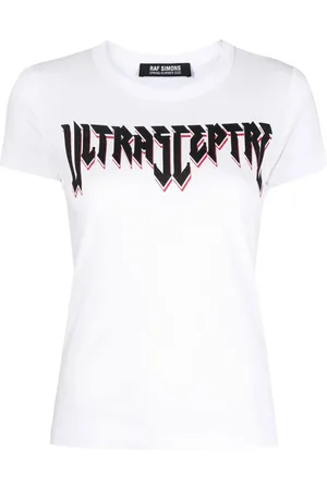 RAF SIMONS T-shirt en coton à imprimé graphique