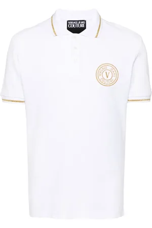 VERSACE Polo en coton à logo brodé