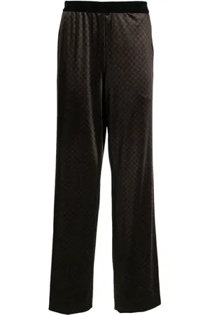 Balmain Pantalon droit à logo en jacquard
