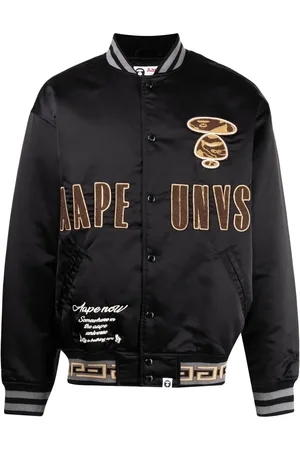 A Bathing Ape Veste bomber satinée à logo imprimé