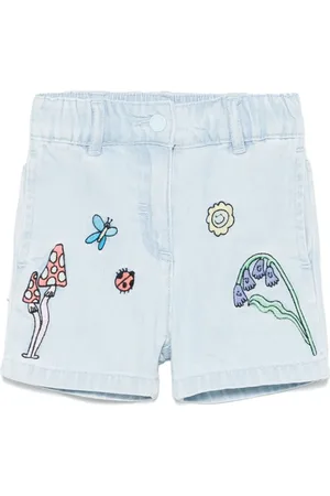 Stella McCartney Short en jean à broderies
