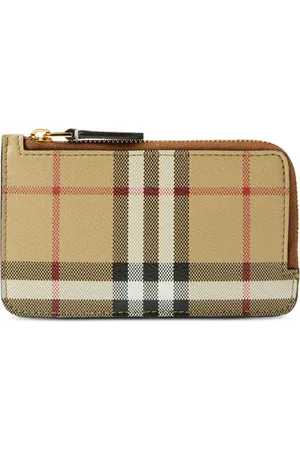 Burberry Portefeuille en cuir à carreaux