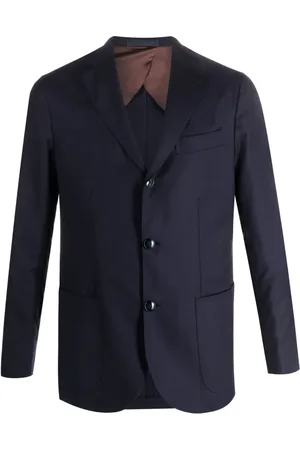 BARBA Blazer en laine vierge à simple boutonnage