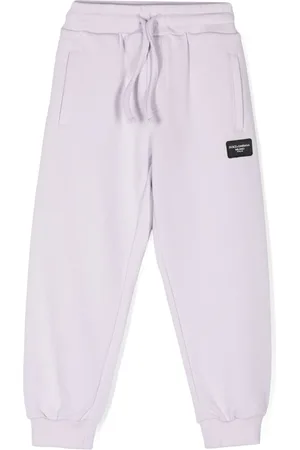Dolce & Gabbana Pantalon de jogging en coton à patch logo