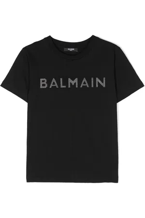Balmain T-shirt à logo strassé
