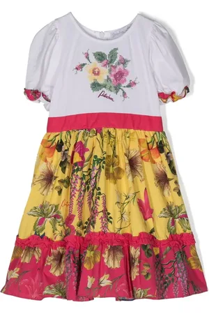 PATACHOU Robe fleurie à design superposé