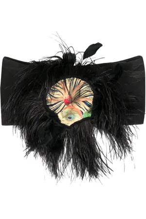Cynthia Rowley Haut orné de plumes