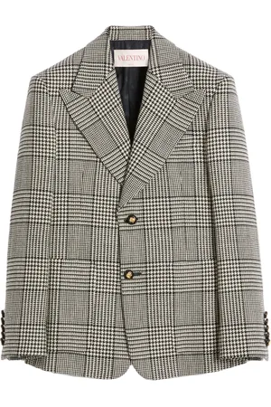VALENTINO GARAVANI Blazer boutonné à motif pied-de-poule