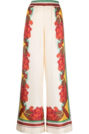La DoubleJ Pantalon palazzo à fleurs