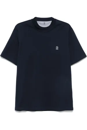 Brunello Cucinelli T-shirt à logo brodé