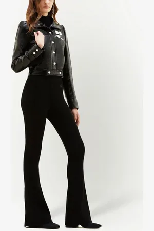 Courrèges Pantalon Reediton nervuré à coupe évasée