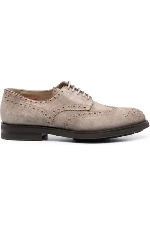 santoni Richelieus en cuir Emil à détails de perforations