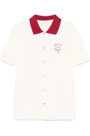 Drôle de Monsieur Chemise en piqué à logo brodé