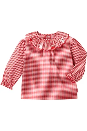 Miki House Blouse en coton à carreaux