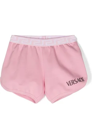 VERSACE Short à logo strassé