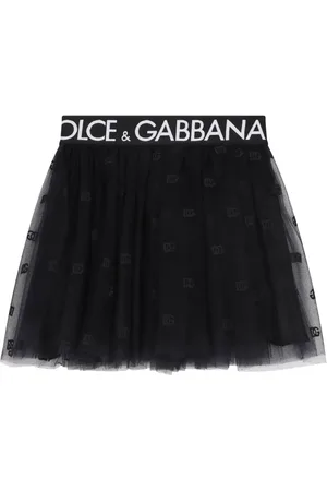 Dolce & Gabbana Jupe en tulle à taille logo