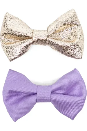 HUCKLEBONES LONDON Lot de deux barrettes à nœud)