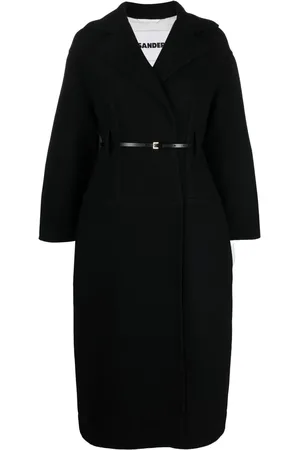 Jil Sander Manteau en laine à taille ceinturée