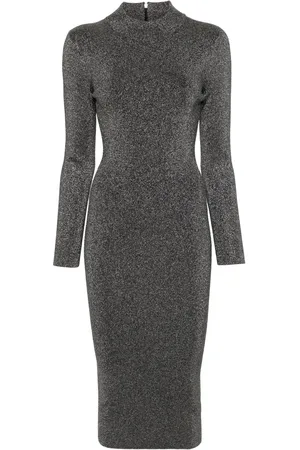 Michael Kors Robe mi-longue à effet métallisé