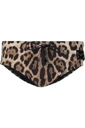 Dolce & Gabbana Slip de bain à motif léopard