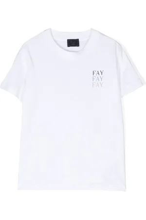 FAY T-shirt en coton à logo imprimé